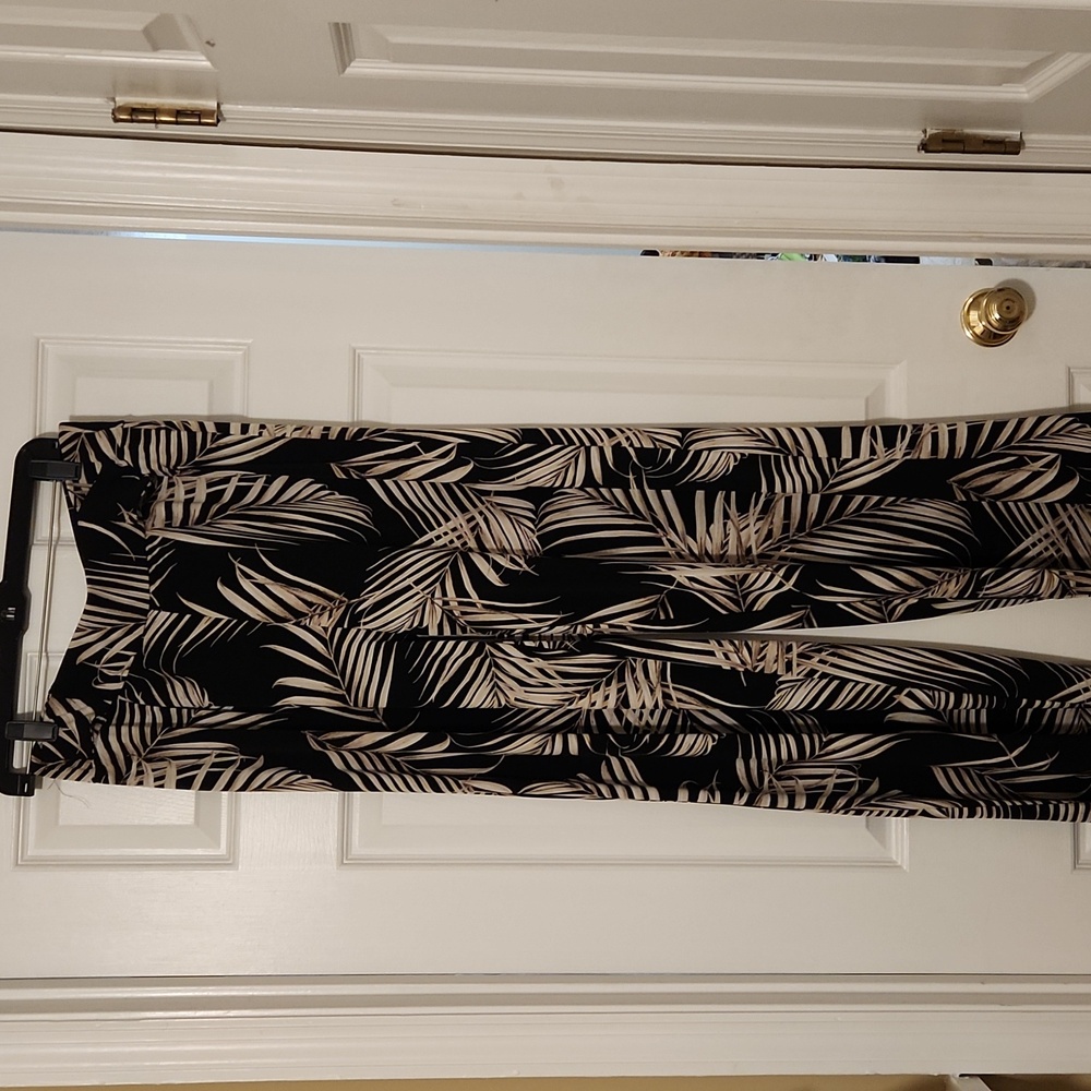 Black and White Zebra Print Wide Leg Pants